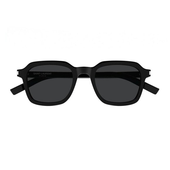 NEW SL715 SLIM 001 SAINT LAURENT SUNGLASSES UNISEX BLACK SQUARE EYEWEAR - Picture 2 of 6